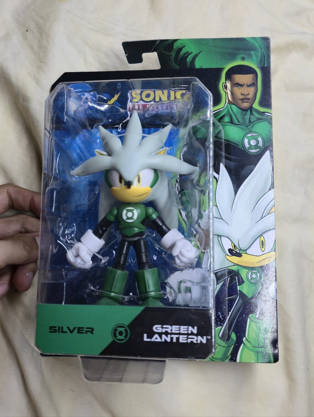 2025 DC x Sonic The Hedgehog SILVER as GREEN LANTERN Jakks Pacific 5"